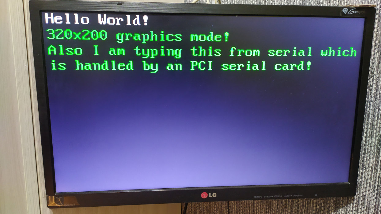 320x200 graphics mode test