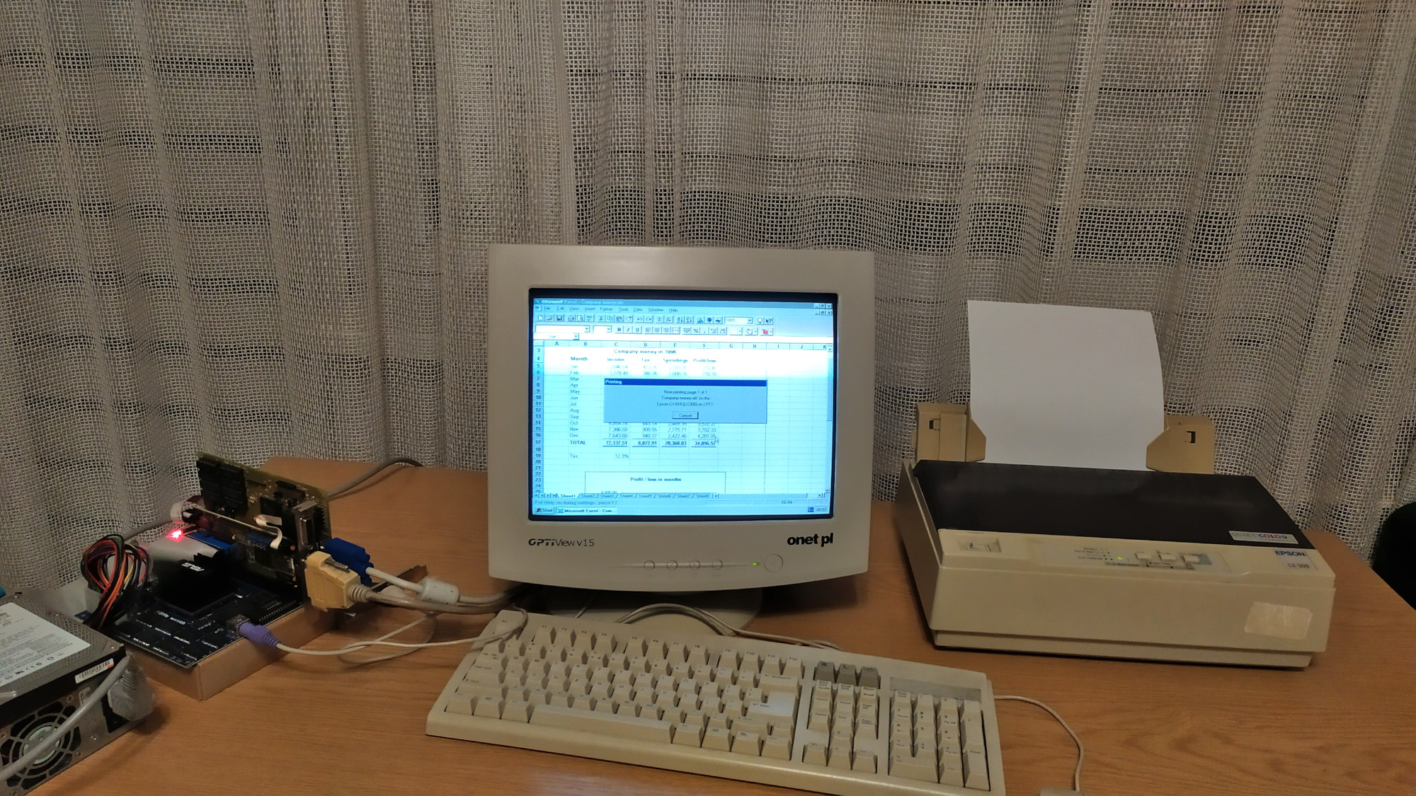 Excel printing page on M8SBC-486