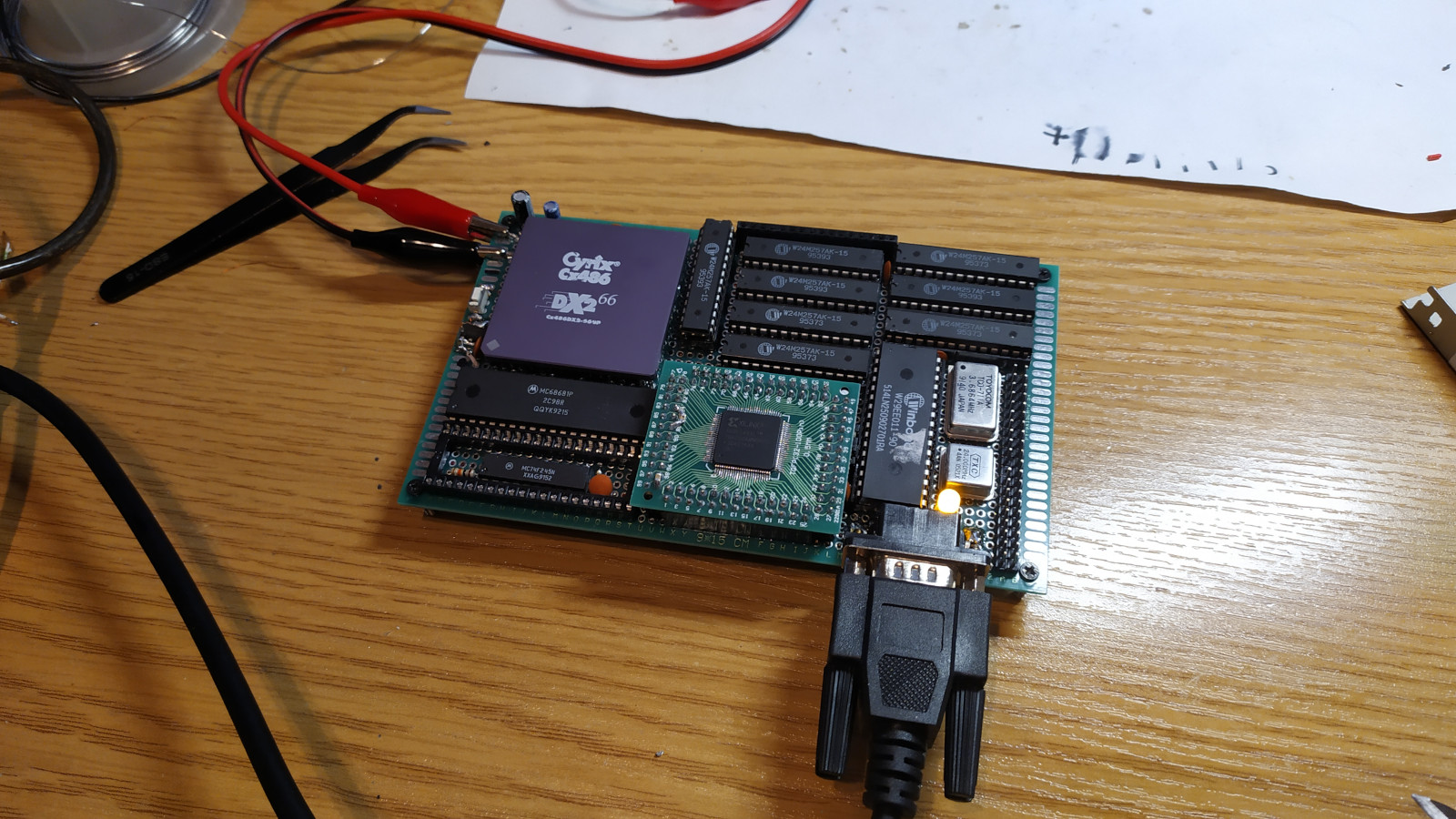 Board with functional RAM and DUART