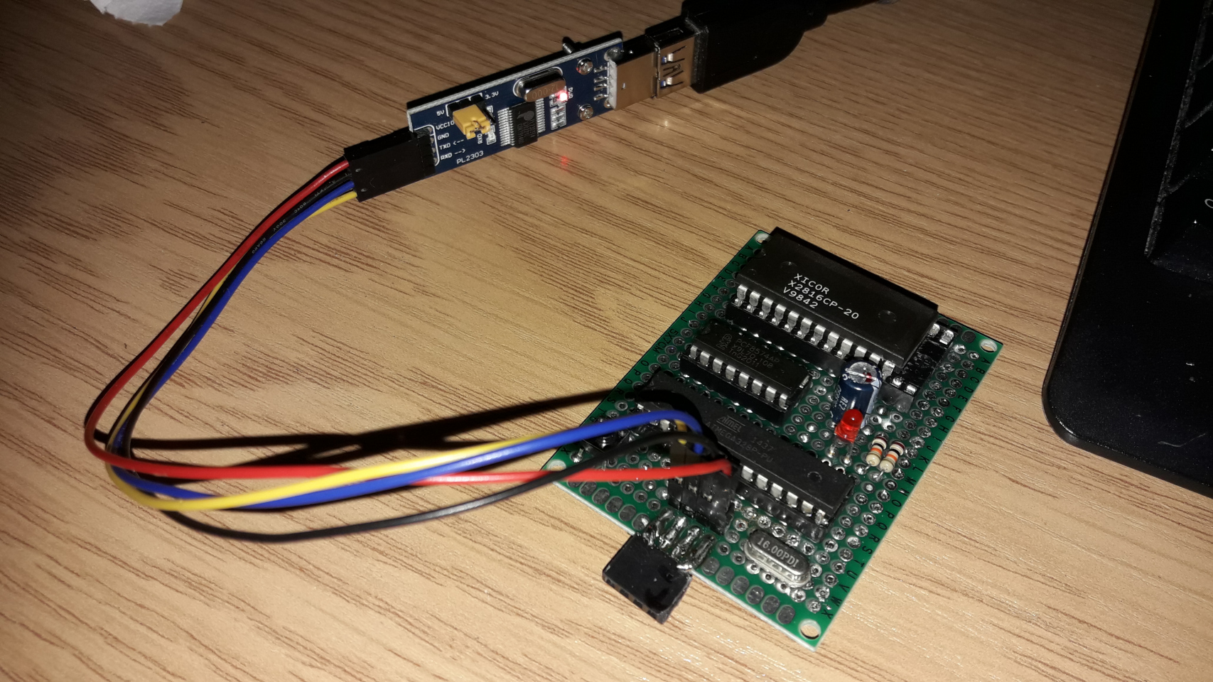 DIY programmer on proto PCB